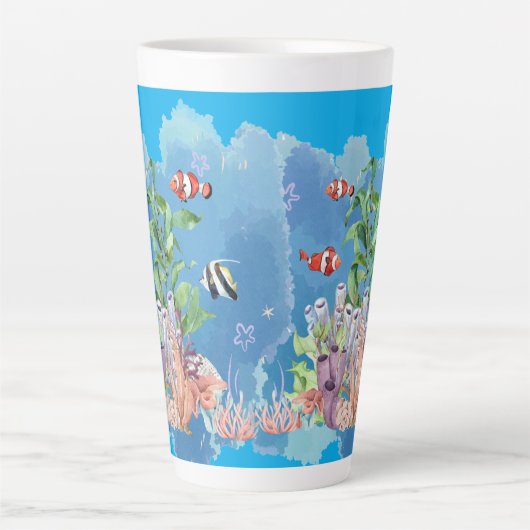 oceaan natuur latte mok (Voorkant)