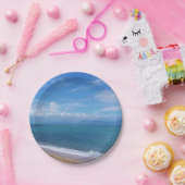 oceaan, natuur, water, lucht, reizen, strand, papieren bordje (Feest)