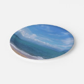 oceaan, natuur, water, lucht, reizen, strand, papieren bordje (Gekanteld)