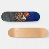 Oceaan Octopus Kapiteins Schedel Schat Persoonlijk Skateboard (Horizontaal)
