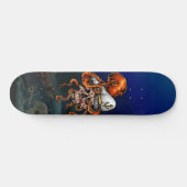 Oceaan Octopus Kapiteins Schedel Schat Persoonlijk Skateboard (Horizontaal)