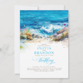 Oceaan of Zee golven kust romantische zonnige brui Kaart (Voorkant)