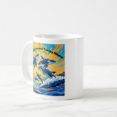 Oceaan omhelzing koffiemok (Voorkant links)
