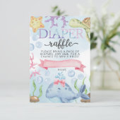 Oceaan Onder de Zee Luier Raffle Kaart Inzetstuk M (Staand voorkant)
