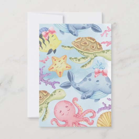 Oceaan Onder de Zee Luier Raffle Kaart Inzetstuk M (Achterkant)