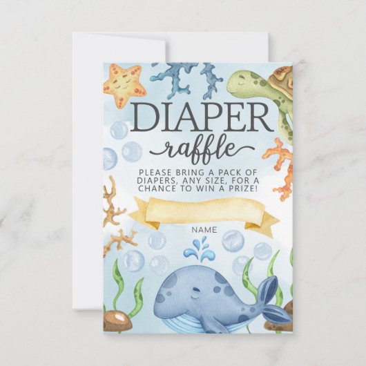 Oceaan onder de zee Luierspelkaart Inzetstuk Kaart (Voorkant)