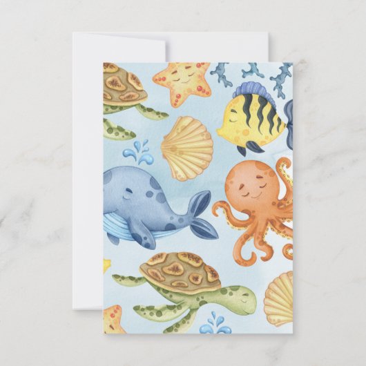 Oceaan onder de zee Luierspelkaart Inzetstuk Kaart (Achterkant)