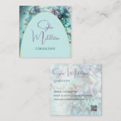 Oceaan onder het Zee koraal QR Visitekaartje (Voorkant / Achterkant)