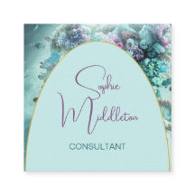 Oceaan onder het Zee koraal QR Visitekaartje