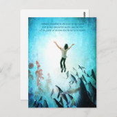 Oceaan onderdompelen briefkaart (Voorkant / Achterkant)