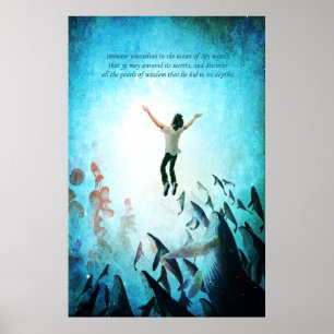 Oceaan onderdompelen poster