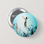 Oceaan onderdompelen ronde button 5,7 cm (Voorkant /achterkant)