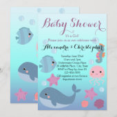 Oceaan Onderwater Zee Dier Strand Meisje Baby show Kaart (Voorkant / Achterkant)