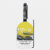 Oceaan | Onderzoek het wereldcitaat Bagagelabel (Achterkant verticaal)