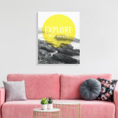 Oceaan | Onderzoek het wereldcitaat Canvas Afdruk (Insitu (Woonkamer))