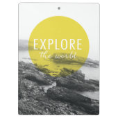 Oceaan | Onderzoek het wereldcitaat Klembord (Achterkant)