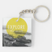 Oceaan | Onderzoek het wereldcitaat Sleutelhanger (Achterkant)