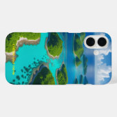 "Oceaan Ontsnapping: Luchtig Eiland Paradijs" Case-Mate iPhone Case (Achterkant (horizontaal))