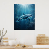 Oceaan Orca Arctisch Blauw Diepten Poster (Keuken)