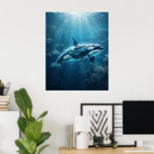 Oceaan Orca Arctisch Blauw Diepten Poster (Thuiskantoor)