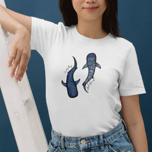 Oceaan Paar Walvishaaien Opbeurend T-shirt