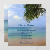 oceaan | Palm | Huwelijksuitnodiging Semi-Gloss Kaart (Voorkant / Achterkant)
