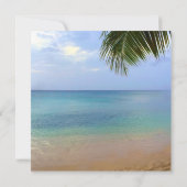 oceaan | Palm | Huwelijksuitnodiging Semi-Gloss Kaart (Achterkant)