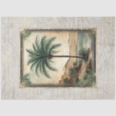 Oceaan Palm Tree Beach Ephemera 3 Decoupage Tissuepapier (Voorkant)