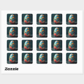 Oceaan Pasen Ei Vierkante Sticker (Vel)
