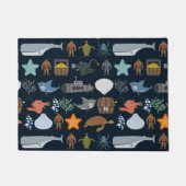 Oceaan Patroon 1 van Inwoners Deurmat (Voorkant)