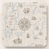 oceaan plattegrond bier onderzetter (Voorkant)