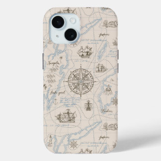 oceaan plattegrond iPhone 15 case
