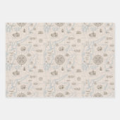  oceaan plattegrond inpakpapier vel (Voorkant)