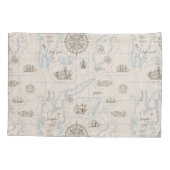  oceaan plattegrond kussensloop (Achterkant-Links)