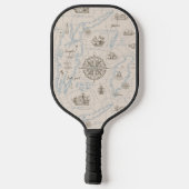  oceaan plattegrond pickleball paddle (Achterkant)