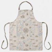 oceaan plattegrond schort (Voorkant)