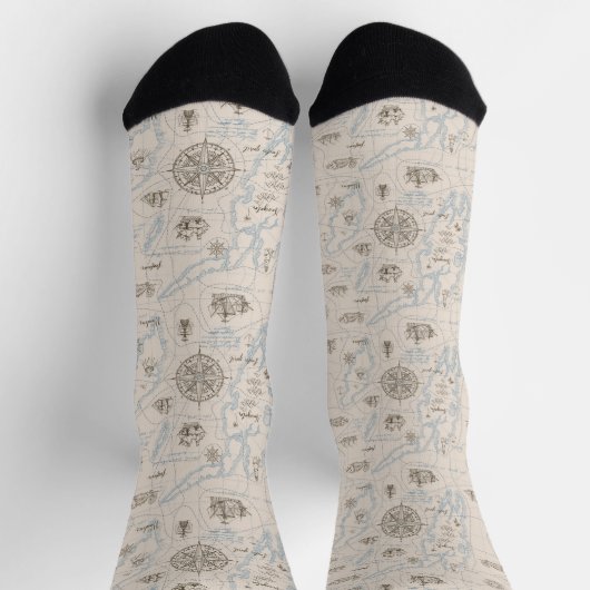  oceaan plattegrond sokken (Top)