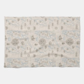 oceaan plattegrond theedoek (Horizontaal)