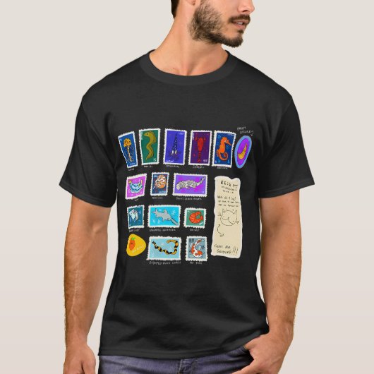 Oceaan postzegels t-shirt (Voorkant)