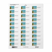 Oceaan Retouradreslabel Etiket (Full Sheet)
