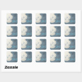 Oceaan Scène Dank U Vierkante Sticker (Vel)