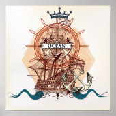Oceaan/schip Poster (Voorkant)