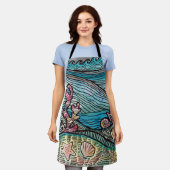 Oceaan Schort (Gedragen)