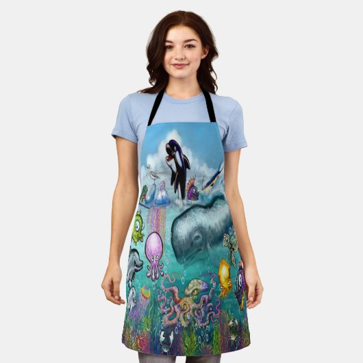 Oceaan Schort (Gedragen)