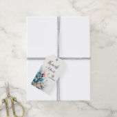 Oceaan Splash Zee Koraal Aquarel Bruiloft Cadeaulabel (Met Touw)