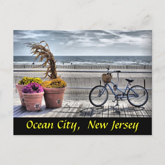 Oceaan Stad, New Jersey Briefkaart (Voorkant)