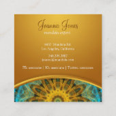 Oceaan Ster Mandala Vierkante Visitekaartje (Achterkant)