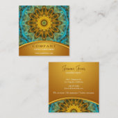 Oceaan Ster Mandala Vierkante Visitekaartje (Voorkant / Achterkant)