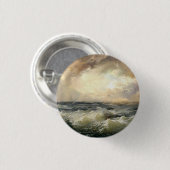 Oceaan Storm golven Ronde Button 3,2 Cm (Voorkant /achterkant)