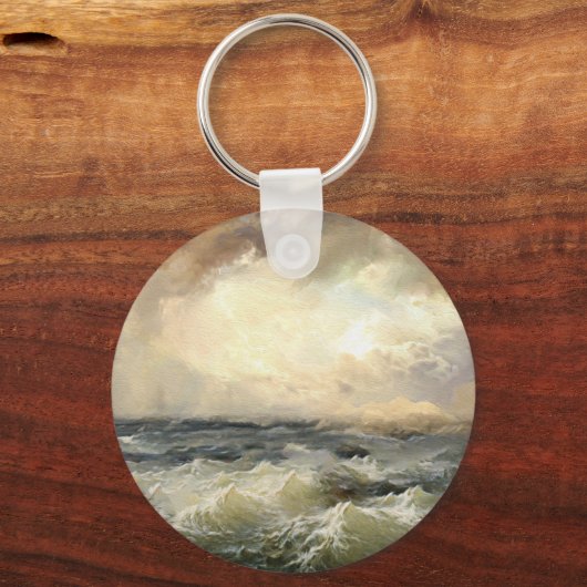 Oceaan Storm golven Sleutelhanger (Achterkant)